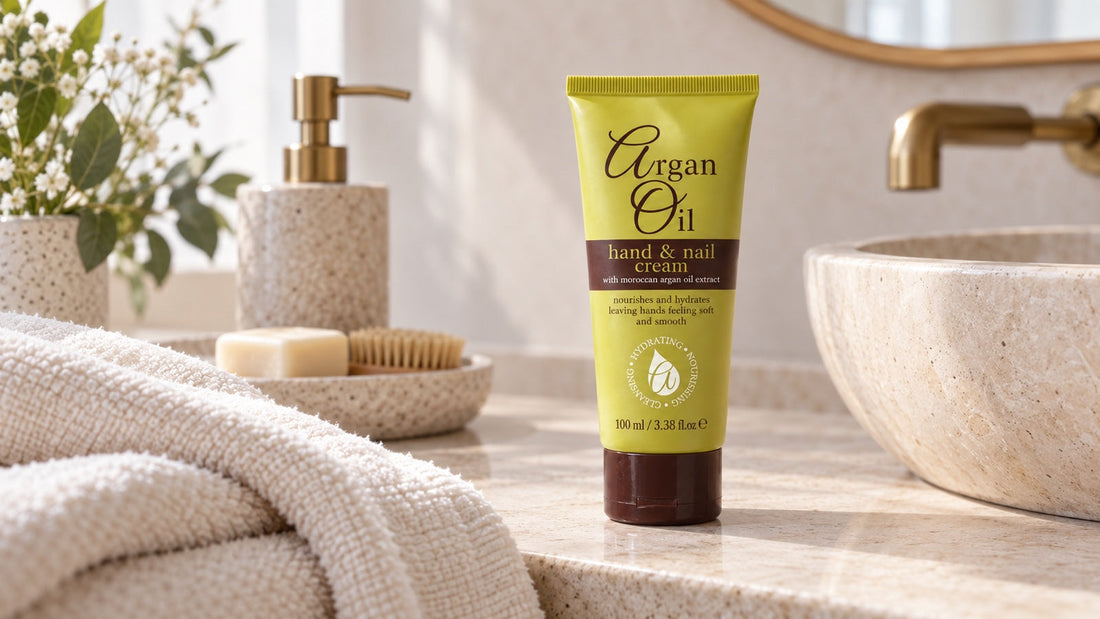Xpel Argan Oil krém na ruce 100 ml na fotografii k článku Krém na ruce na zimu: co funguje.
