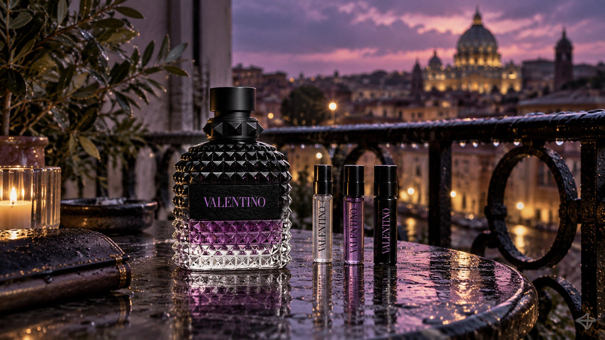 Valentino Born in Roma Uomo na městském balkoně za soumraku