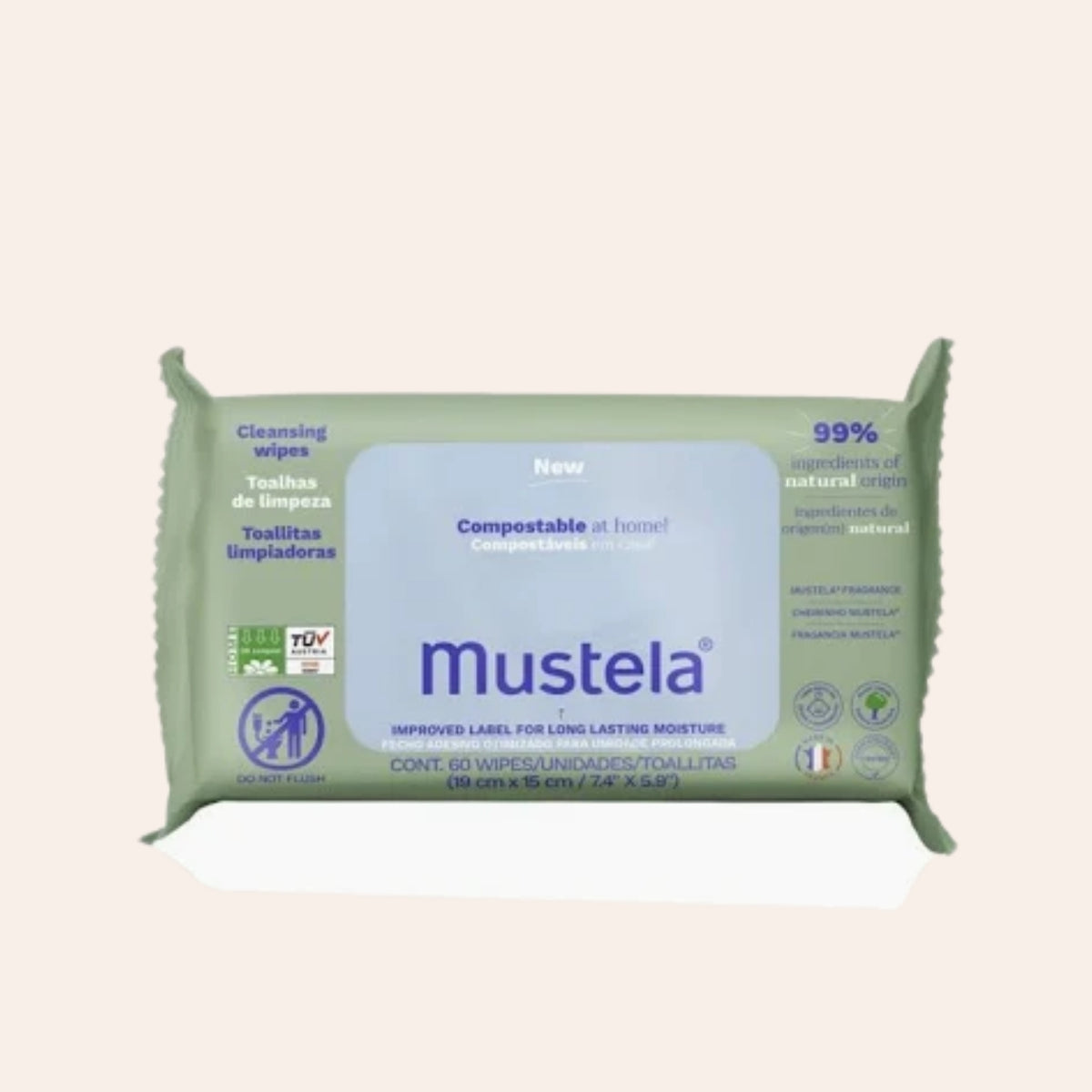 Mustela Bébé Cleansing Wipes 60 ml