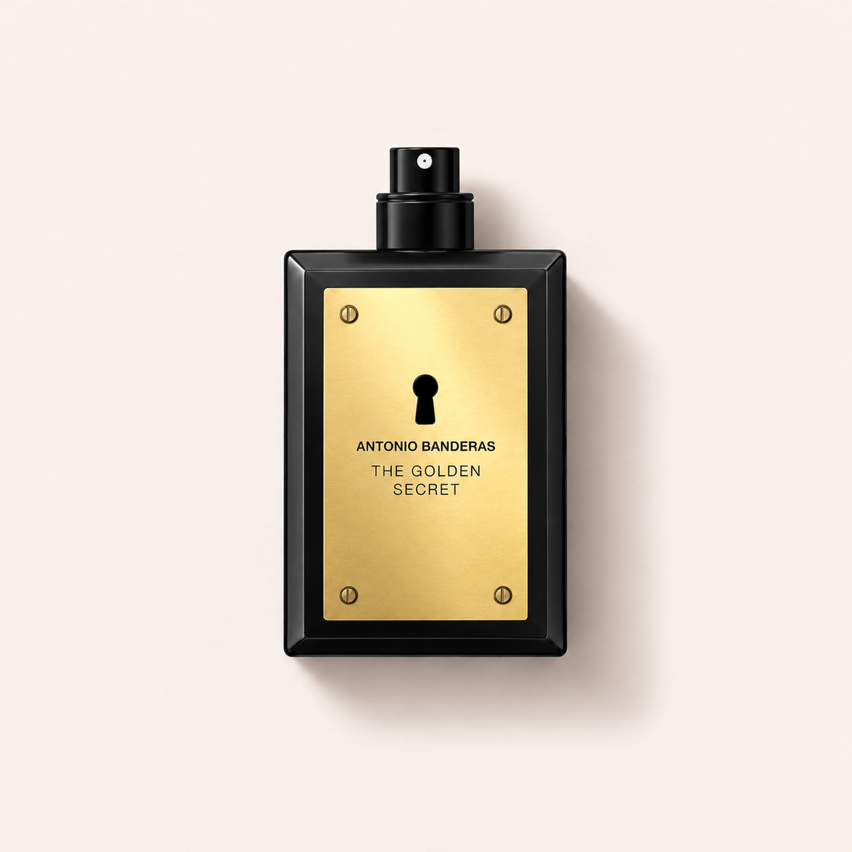 Flakon toaletní vody Banderas The Golden Secret 100 ml, tester bez víčka, na světlém pozadí – MrRizz