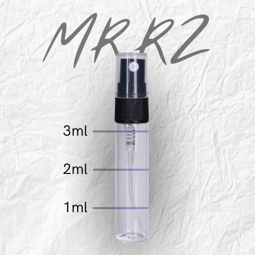 Skleněný rozprašovač na vzorky parfémů s vyznačenými objemy 1, 2 a 3 ml – MrRizz