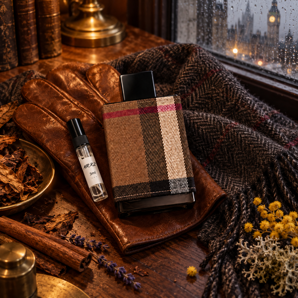 Burberry London for Men – původní prostředí s lahvičkou vzorku MrRizz