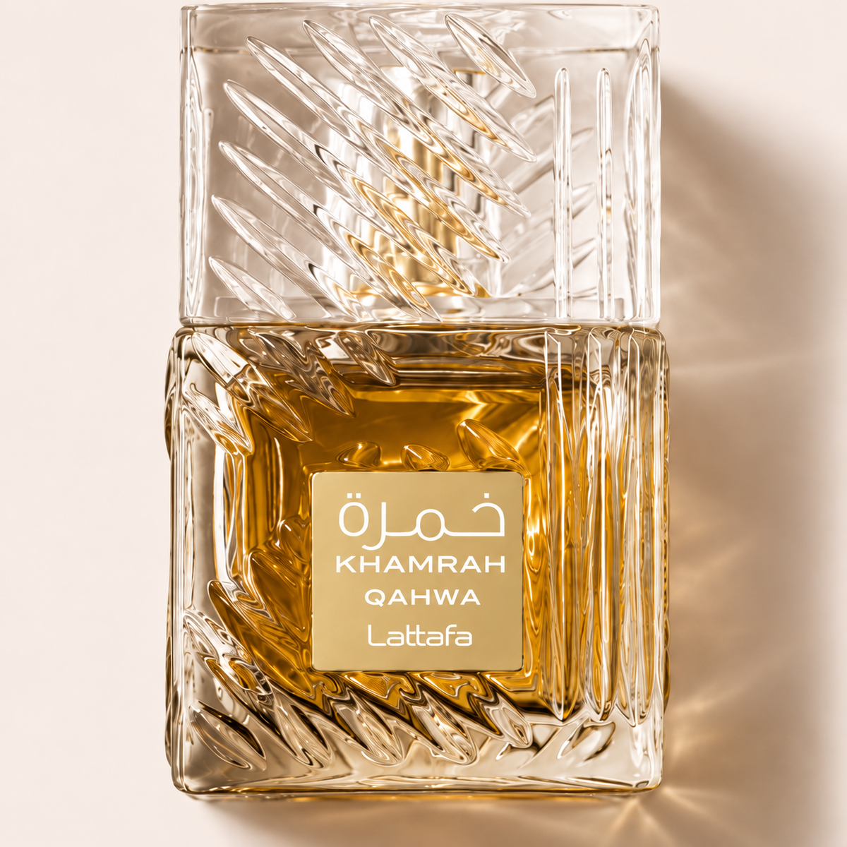 Lattafa Khamrah Qahwa EDP 100 ml – detail flakonu