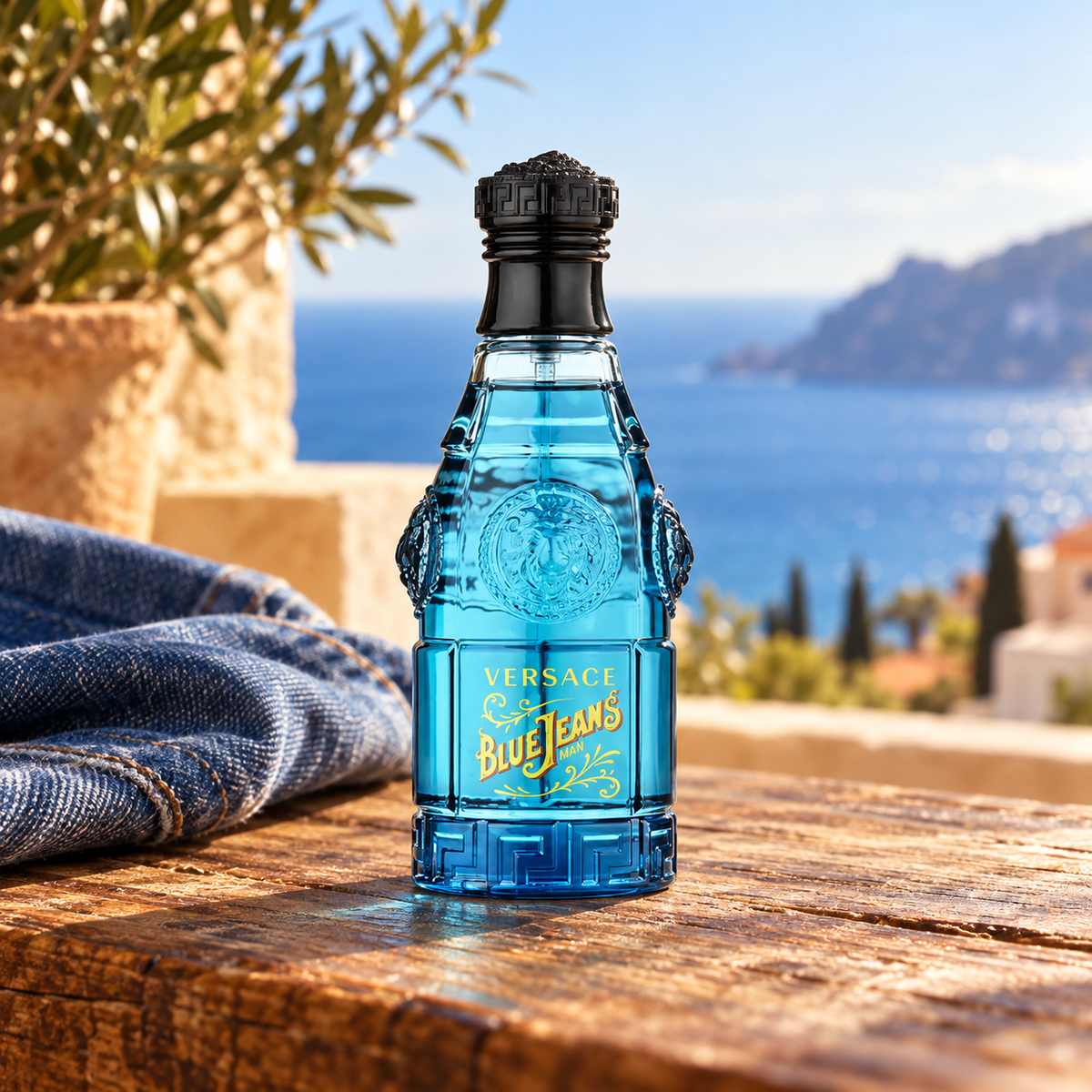 Versace Blue Jeans Man EDT 75 ml – produkt v prostředí
