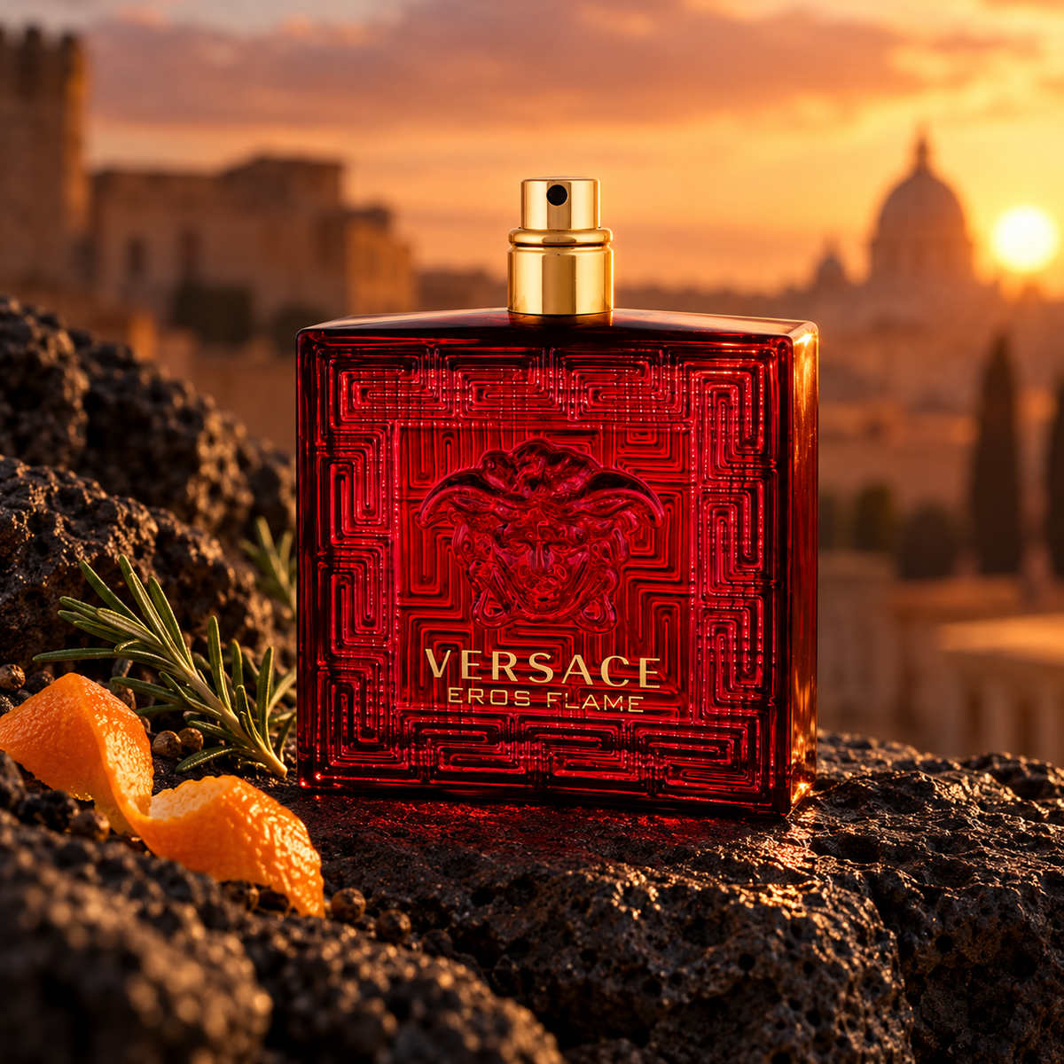 Versace Eros Flame EDP 100 ml – produkt v prostředí