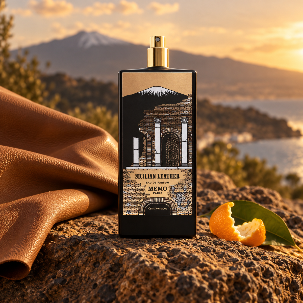 Memo Paris Cuirs Nomades Sicilian Leather 75 ml – produkt v prostředí