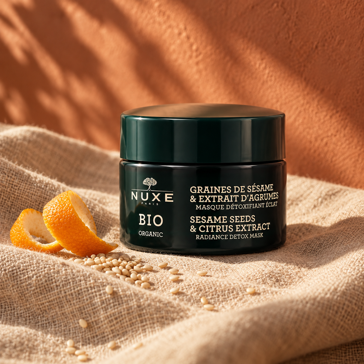 NUXE Bio Organic Sesame Seeds & Citrus Extract 50 ml – produktová scéna – MrRizz