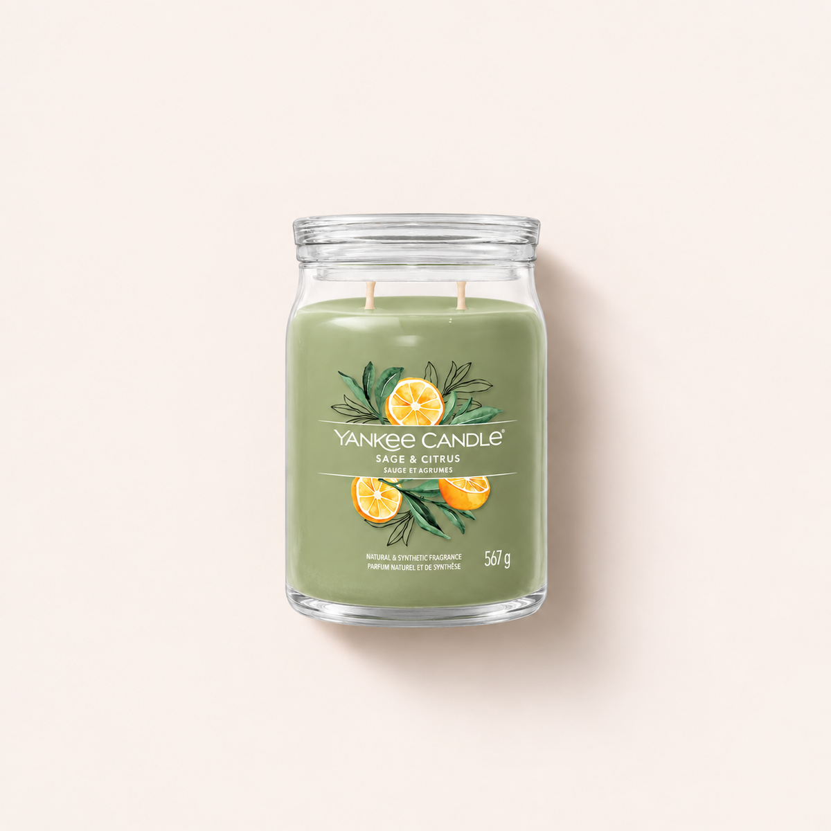 Yankee Candle Signature Sage & Citrus 567 ml – produktová fotografie – MrRizz