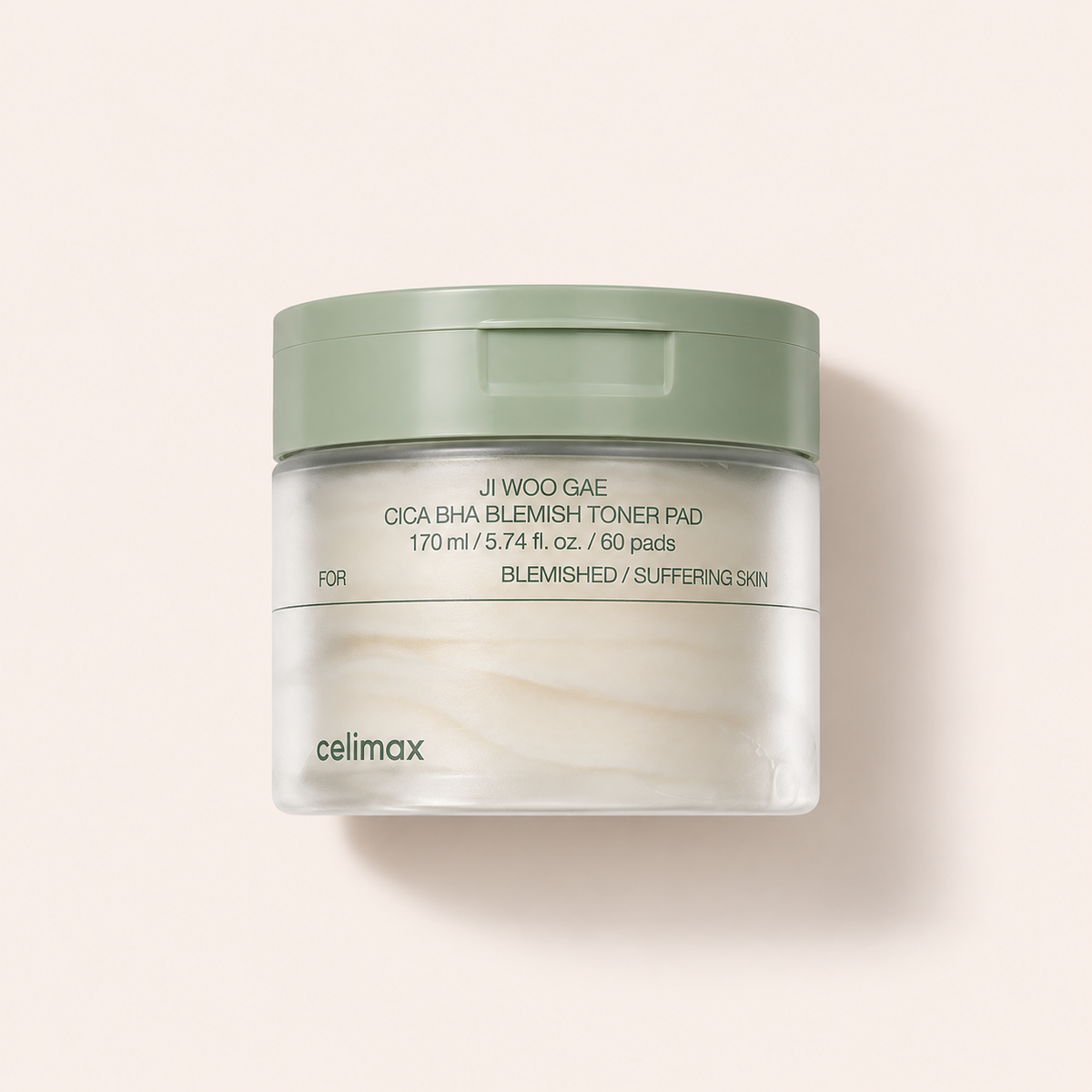 Celimax Ji Woo Gae Cica BHA Blemish Toner Pad 60 ml – titulní produktová fotografie – MrRizz