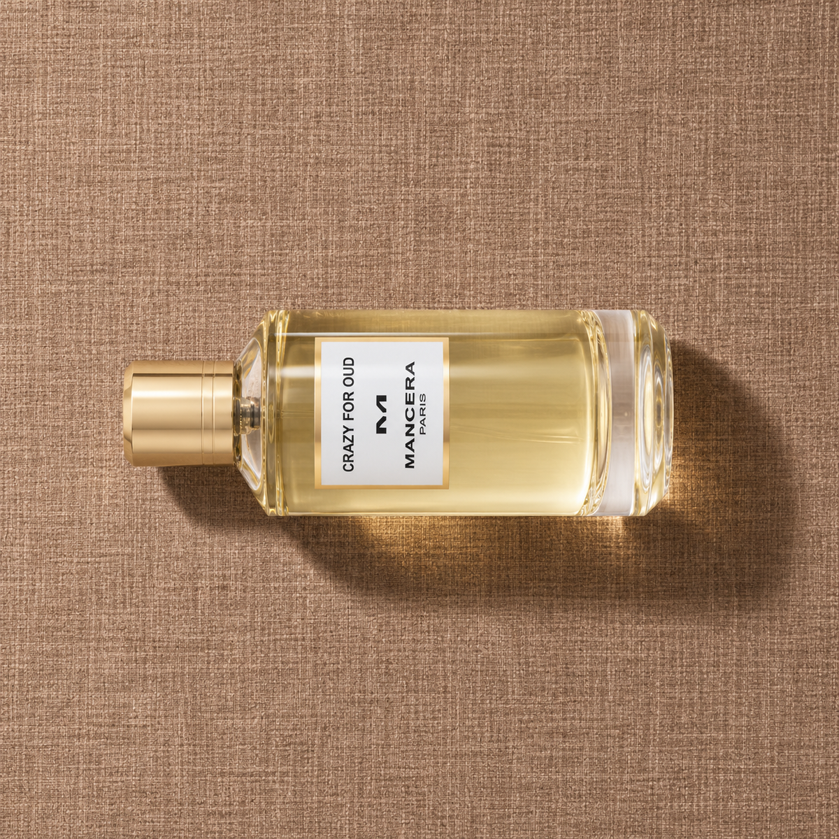 MANCERA Crazy For Oud 120 ml – parfém v prostředí, pohled shora s bočním stínem