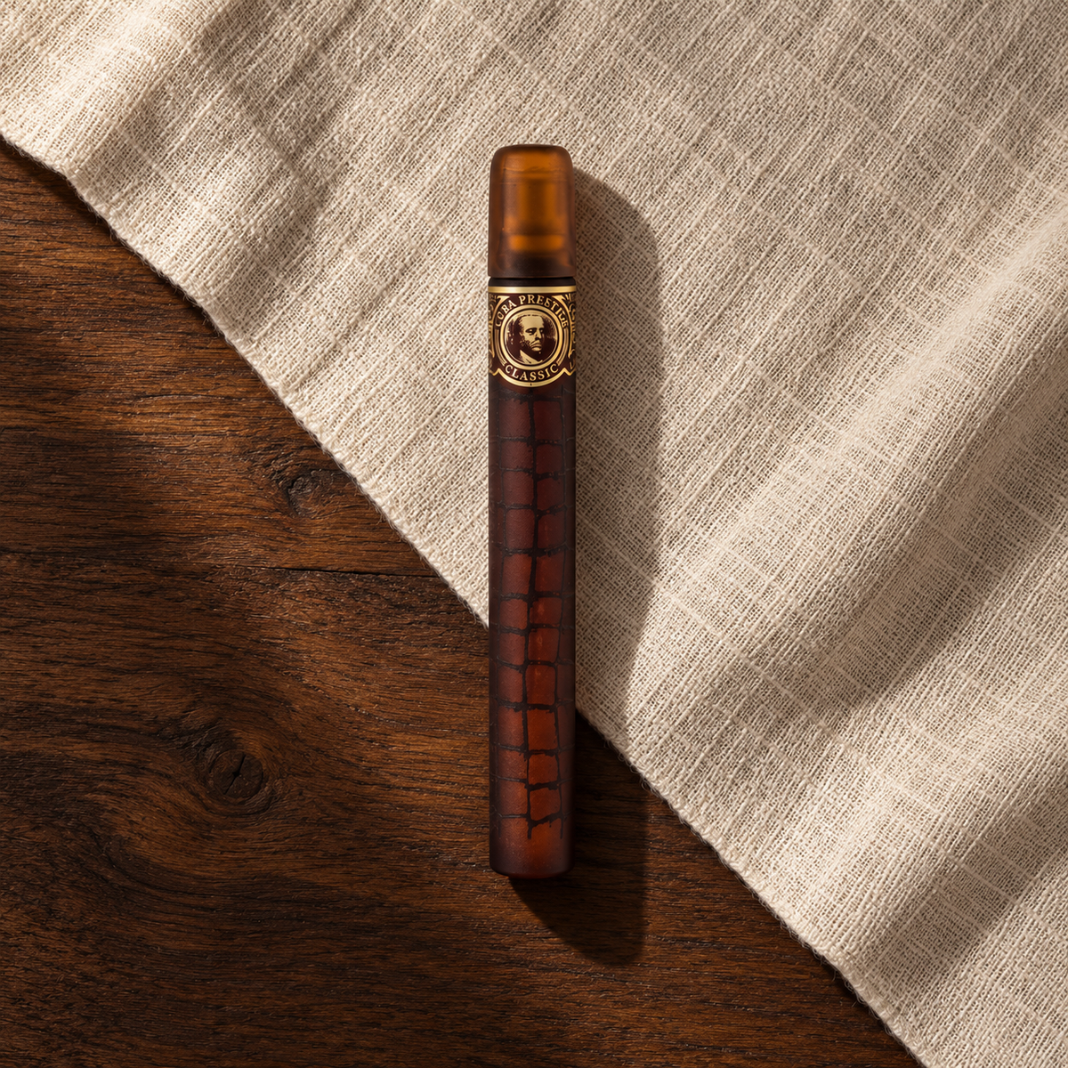 Cuba Prestige 35 ml – parfém v prostředí, pohled shora s bočním stínem