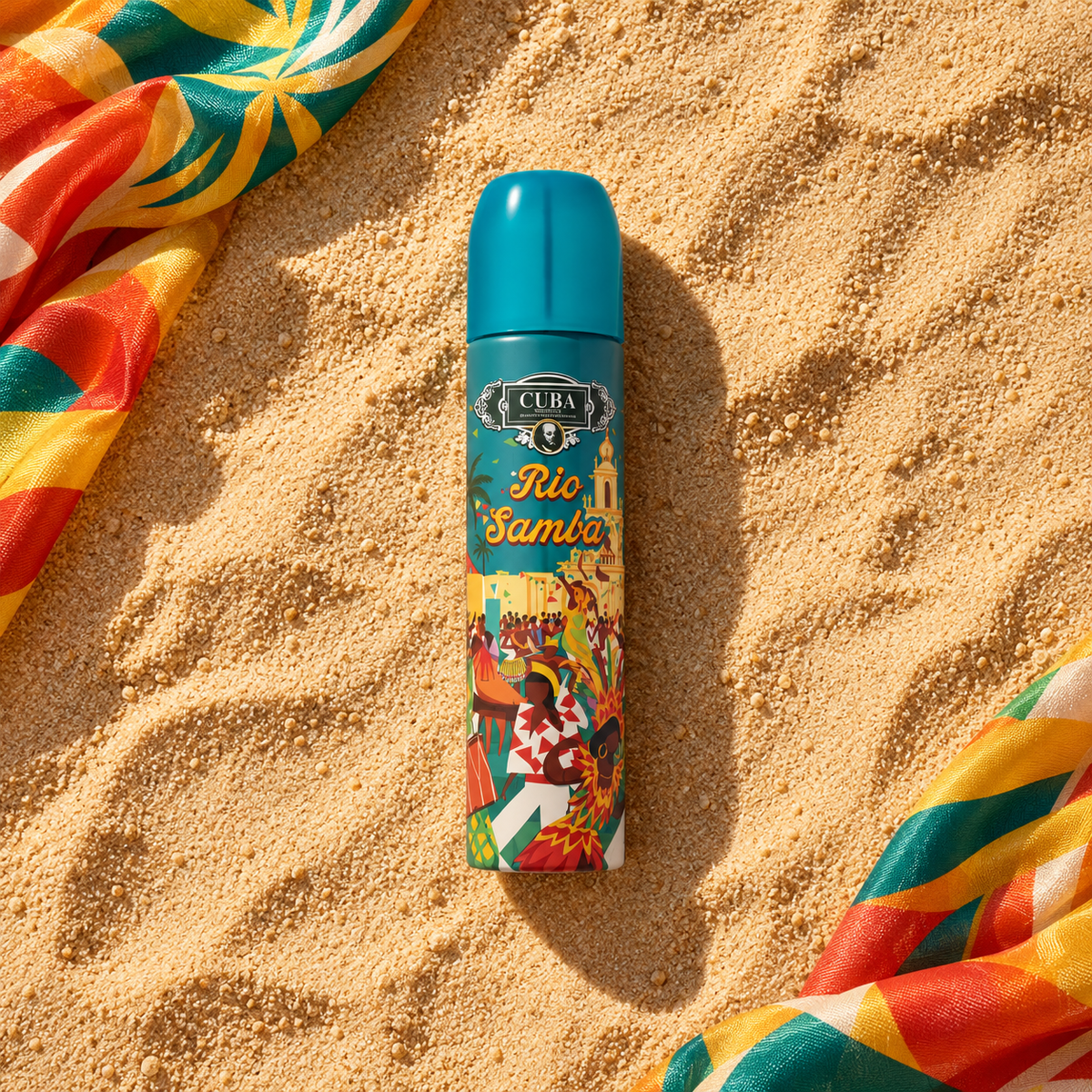 Cuba Rio Samba 100 ml – parfém v prostředí, pohled shora s bočním stínem