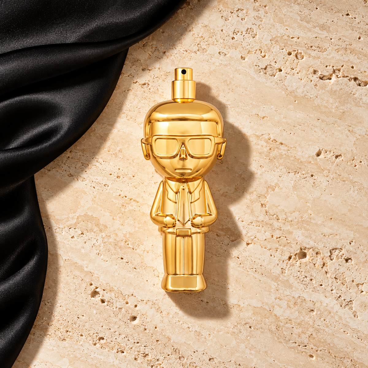 Karl Lagerfeld Ikonik Absolu 100 ml – parfém v prostředí, pohled shora s bočním stínem