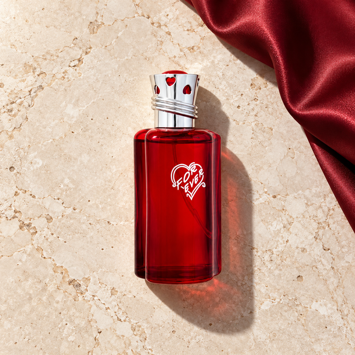 New Brand Parfums Forever 100 ml – parfém v prostředí, pohled shora s bočním stínem