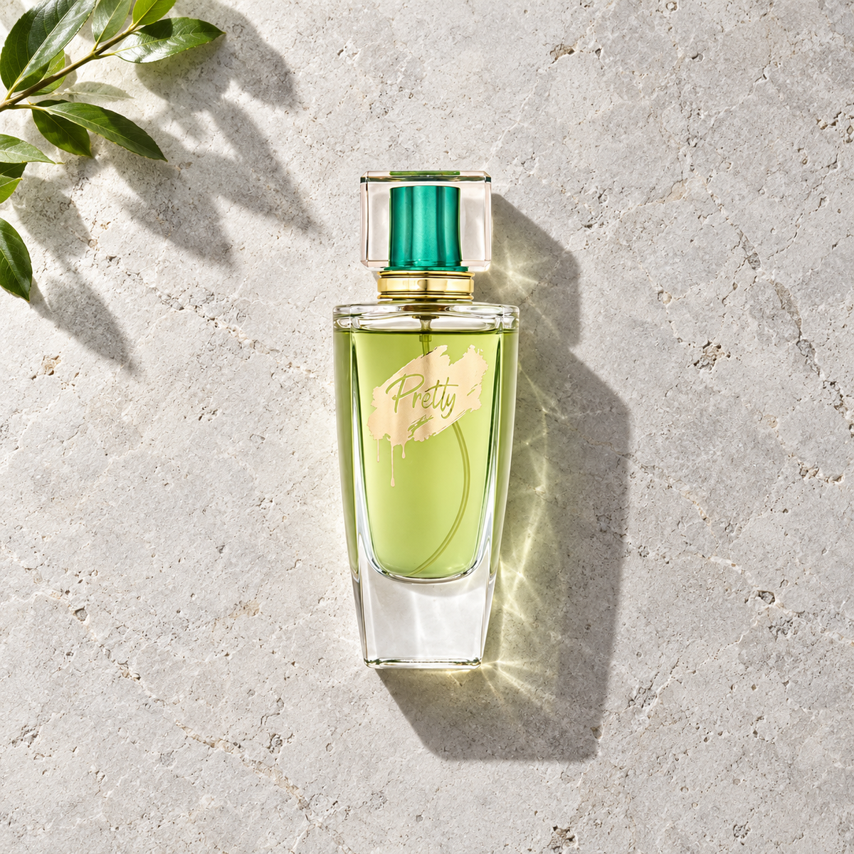 New Brand Parfums Intense Pretty 100 ml – parfém v prostředí, pohled shora s bočním stínem