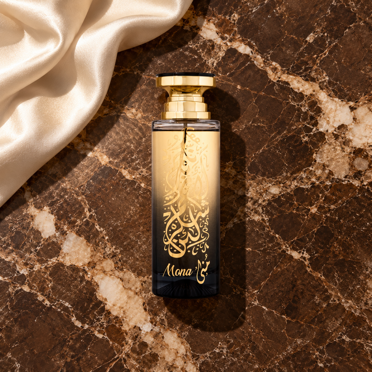 New Brand Parfums Oriental Mona 100 ml – parfém v prostředí, pohled shora s bočním stínem