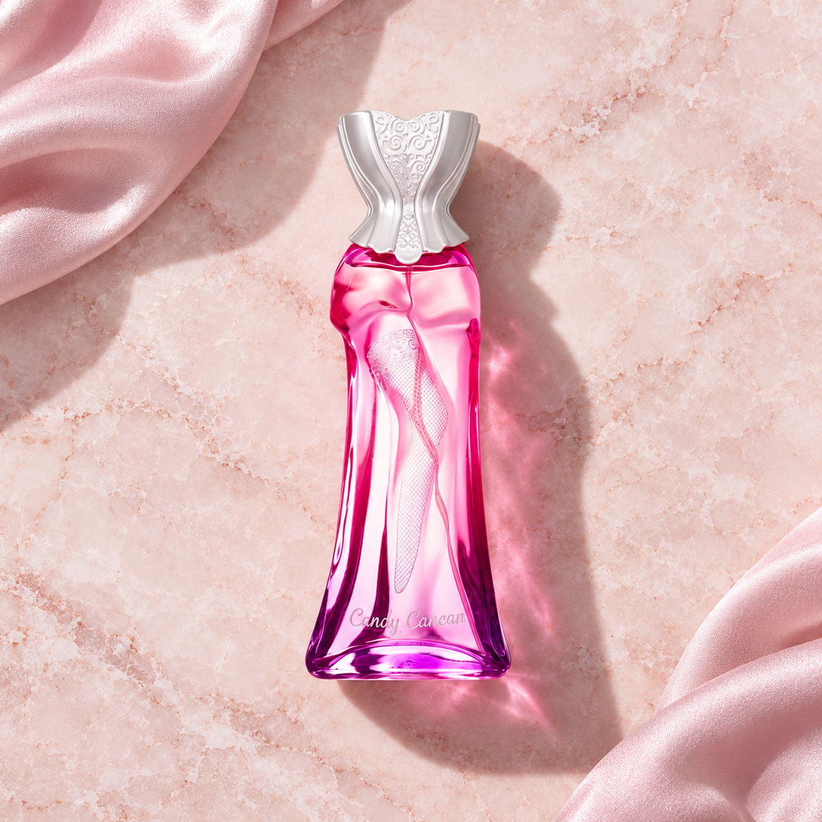 New Brand Parfums Prestige Candy Cancan EDP 100 ml – parfém v prostředí, pohled shora s bočním stínem