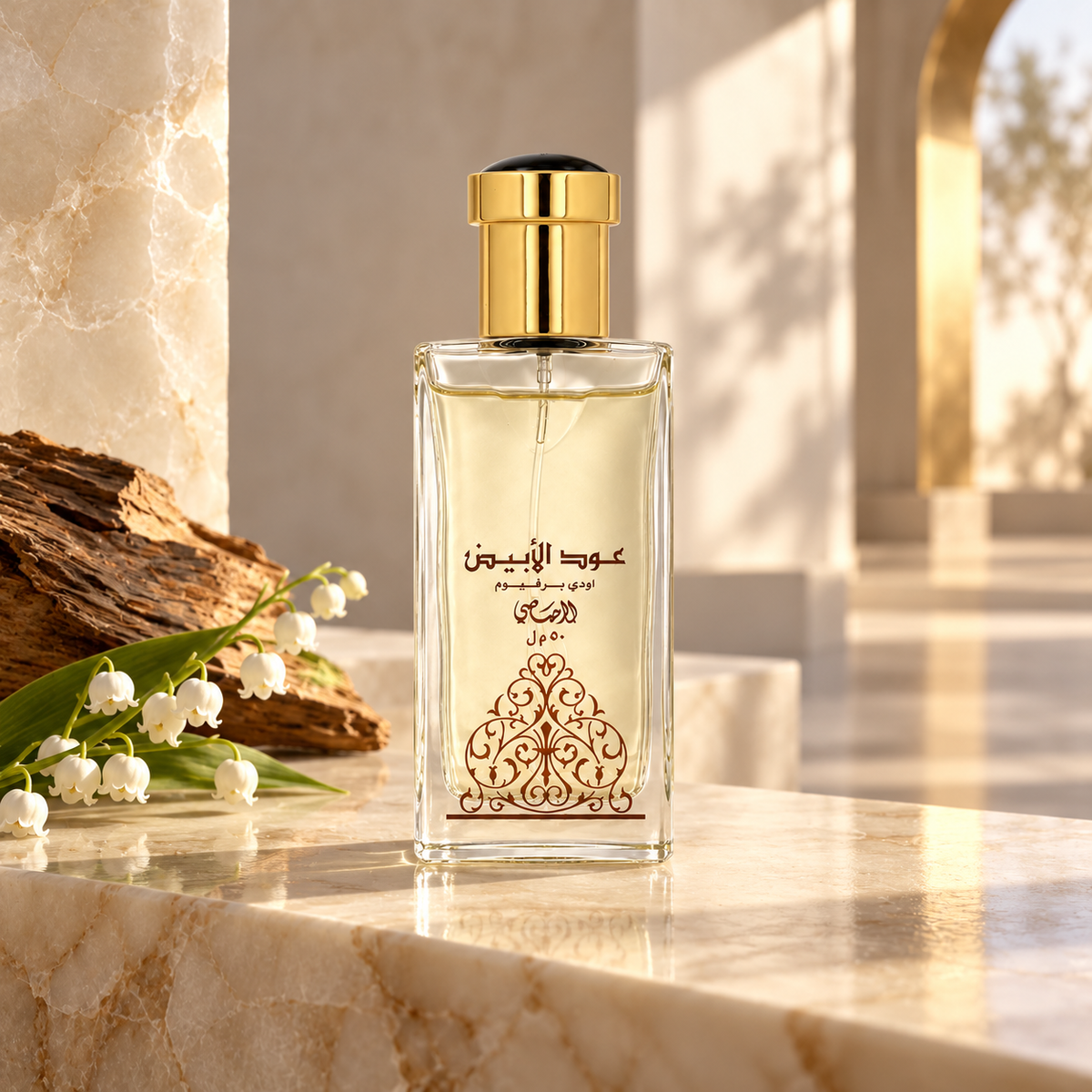 Rasasi Oudh Al Abiyad 50 ml – produktová scéna – MrRizz