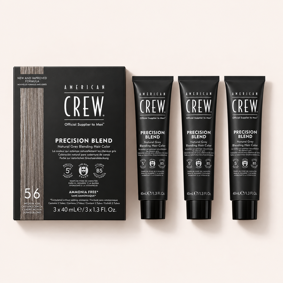American Crew Precision Blend Natural Grey Blending Hair Color 3x40 ml