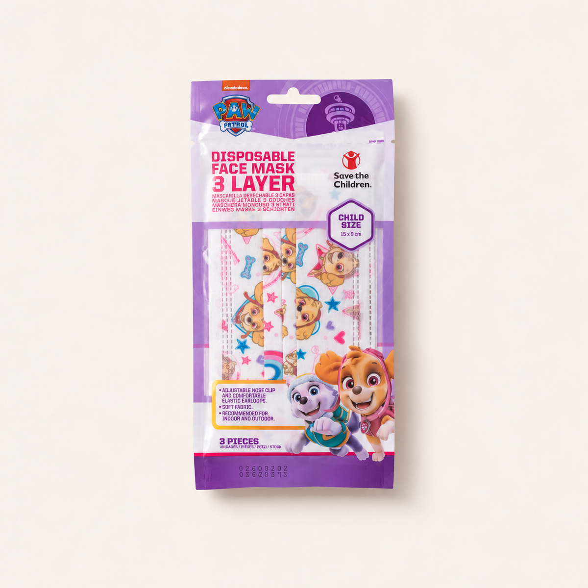 Nickelodeon Paw Patrol Skye 3 ml – rouška a respirátor – MrRizz