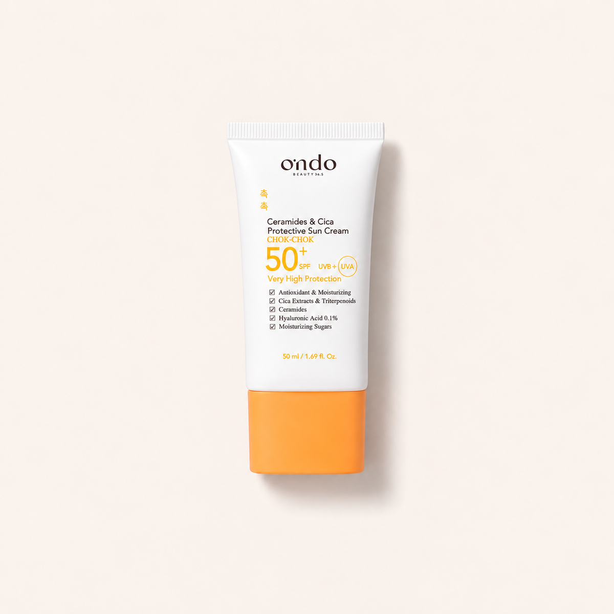 Ondo Beauty 36.5 CHOK-CHOK Ceramides & Cica Protective Sun Cream 50 ml – opalovací přípravek na obličej – MrRizz