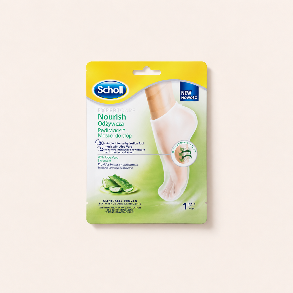 Scholl Expert Care Nourishing Foot Mask Aloe Vera 1 ml – maska na nohy – MrRizz