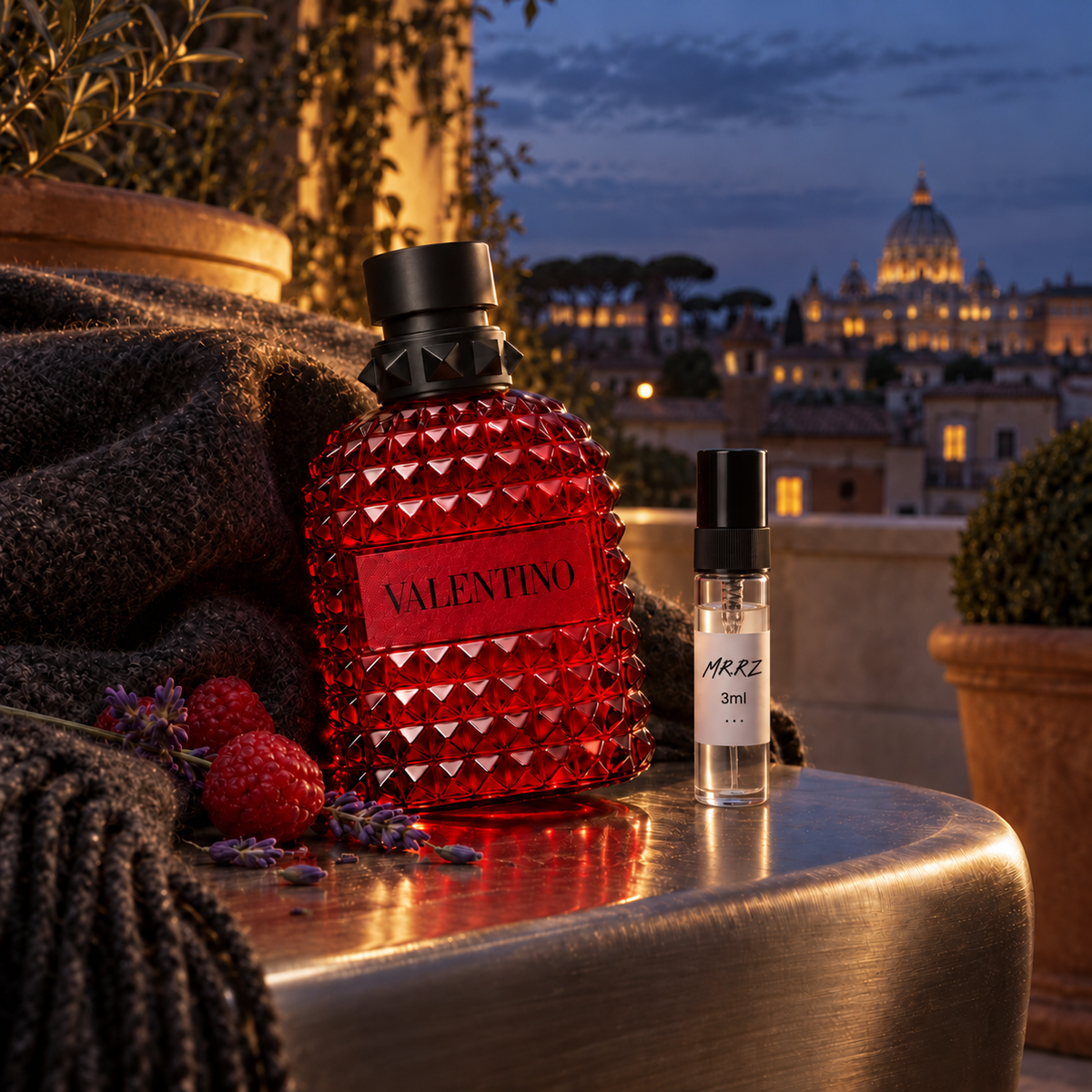Valentino Born In Roma Uomo Rendez Vous Ruby – původní prostředí s lahvičkou vzorku MrRizz