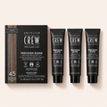 Barva na vlasy American Crew Precision Blend 4/5 Medium Natural 3×40 ml na béžovém pozadí – MrRizz
