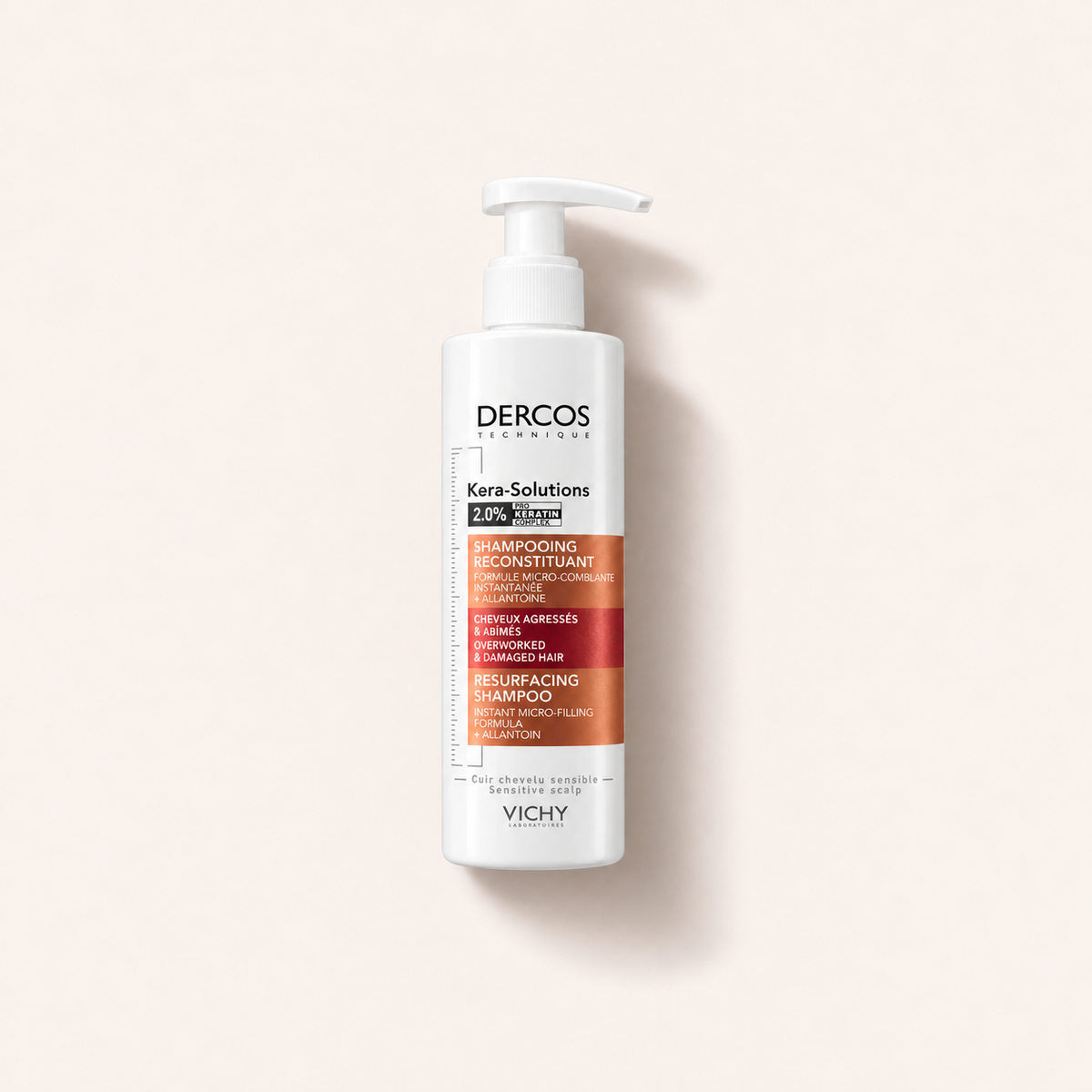 Vichy Dercos Kera-Solutions obnovující šampon 250 ml v bílé lahvičce s pumpou – MrRizz