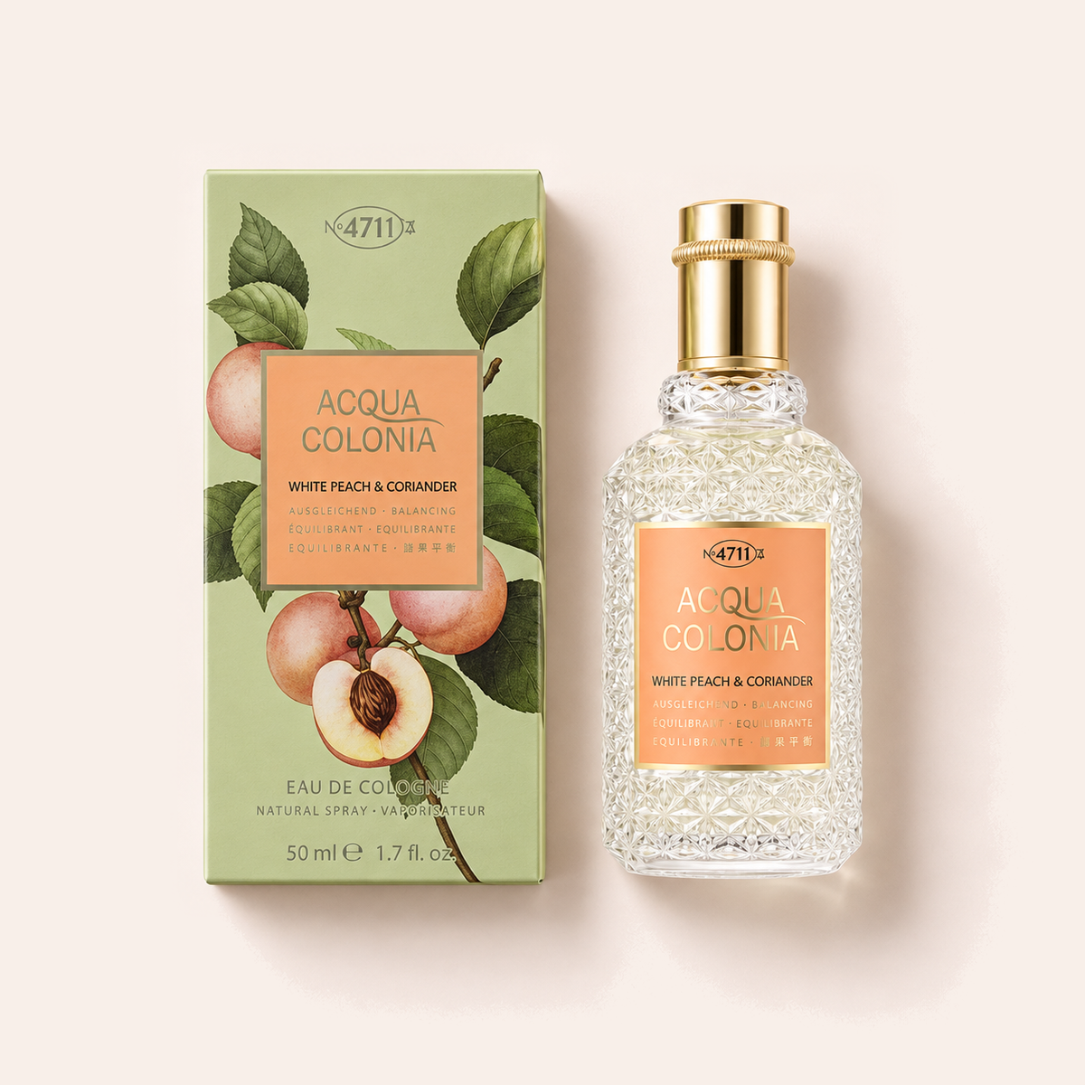 4711 White Peach & Coriander 50 ml – flakon s krabičkou – MrRizz