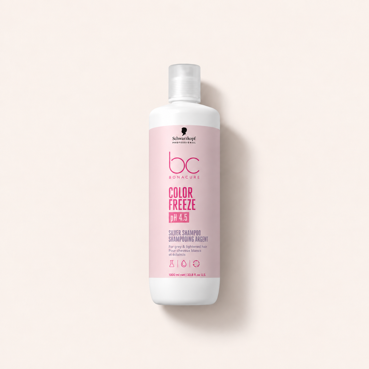 Schwarzkopf Professional BC Bonacure Color Freeze pH 4.5 Silver Shampoo 1000 ml – šampon pro blond a šedé vlasy – MrRizz
