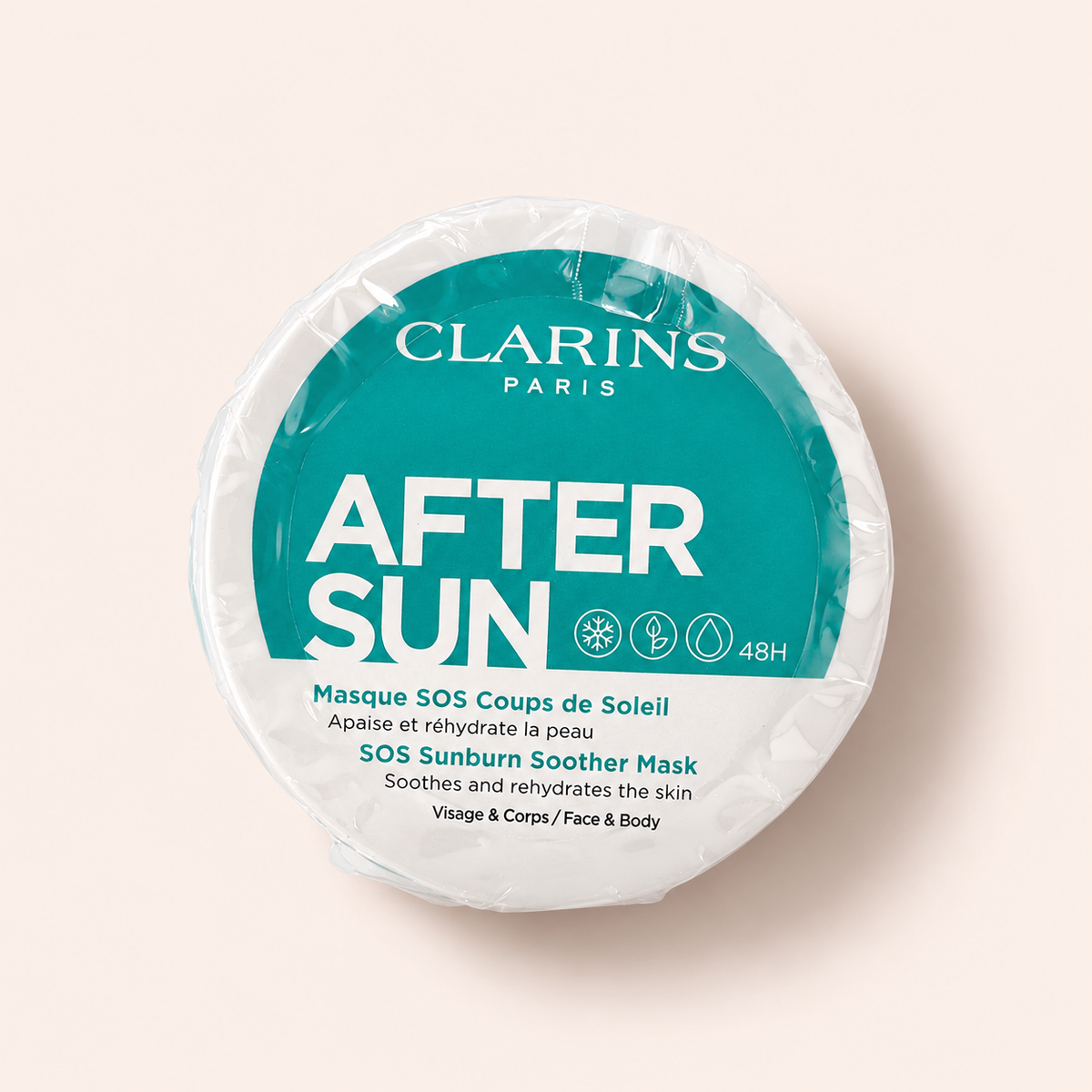 Clarins After Sun SOS Sunburn Soother Mask 100 ml – titulní produktová fotografie – MrRizz