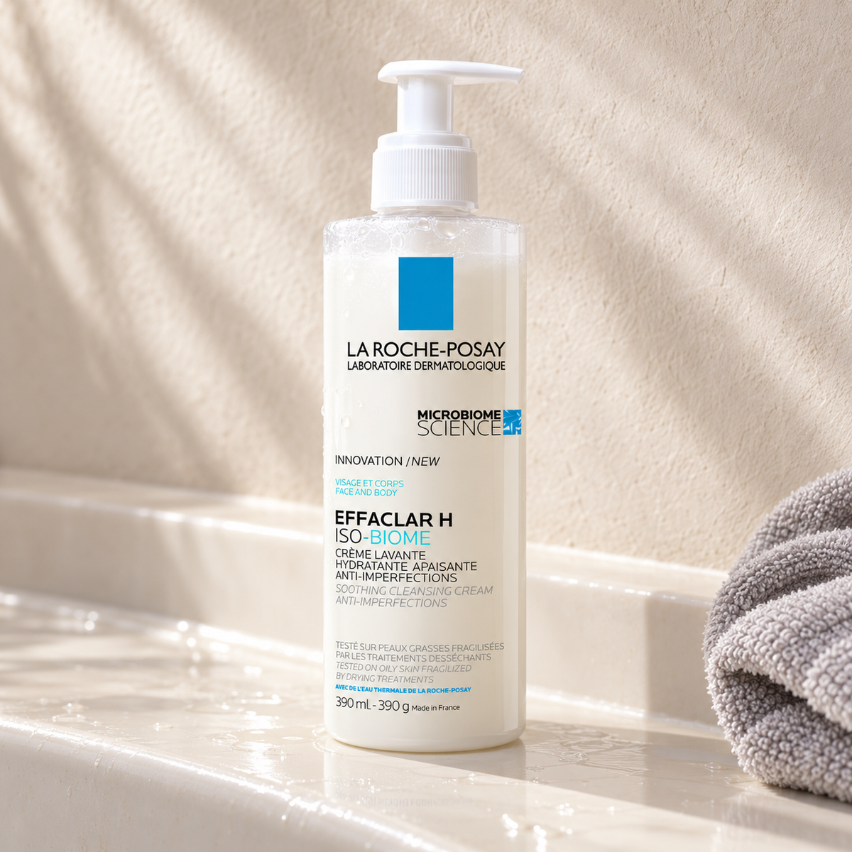 La Roche-Posay Effaclar H ISO-Biome Soothing Cleansing Cream 390 ml – atmosférická fotografie – MrRizz