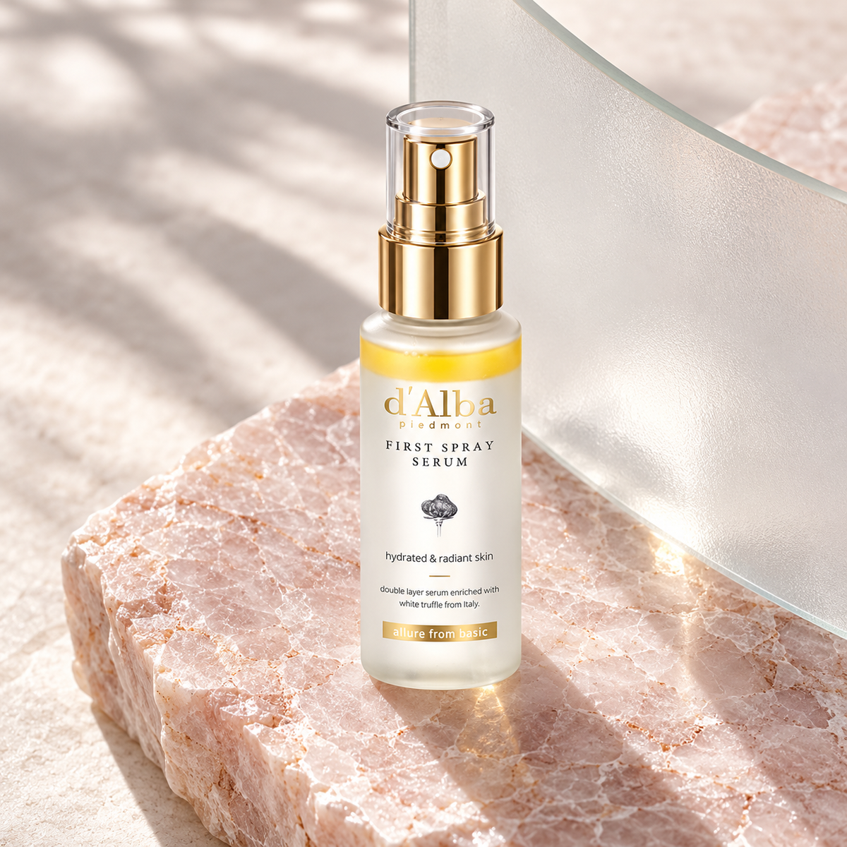 d'Alba White Truffle First Spray Serum 50 ml – atmosférická fotografie – MrRizz