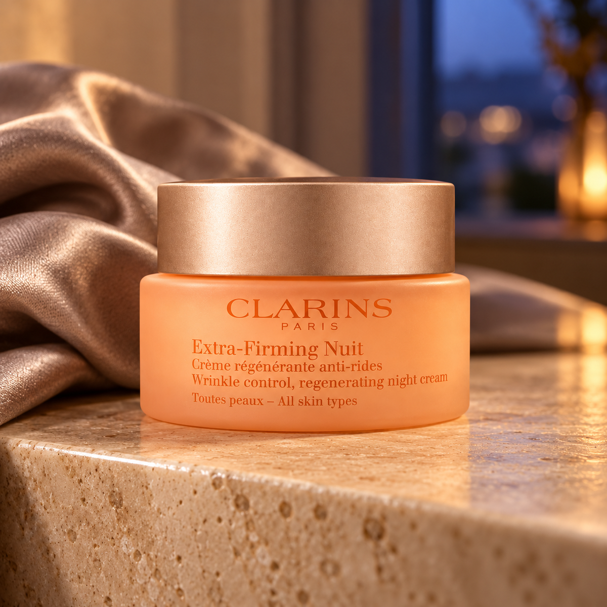 Clarins Extra-Firming Nuit 50 ml – atmosférická fotografie – MrRizz