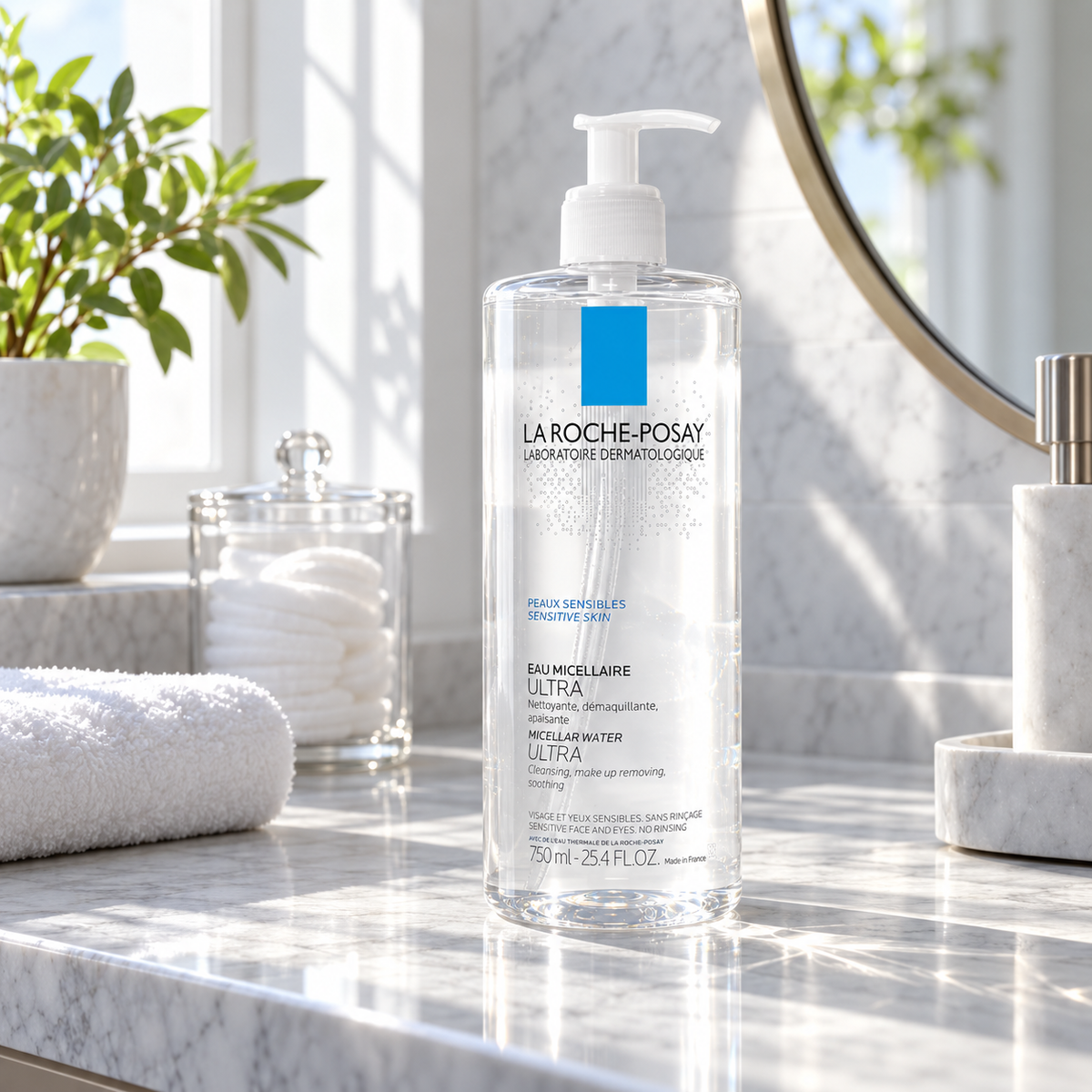 La Roche-Posay Micellar Water Ultra Sensitive Skin 750 ml – atmosférická fotografie – MrRizz