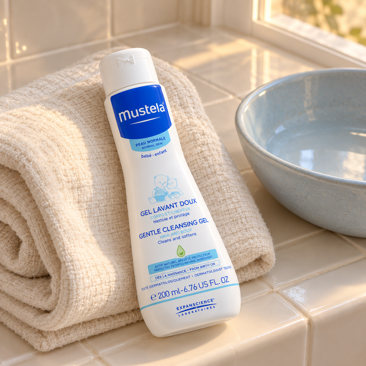 Mustela Bébé Gentle Cleansing Gel 200 ml – atmosférická fotografie – MrRizz