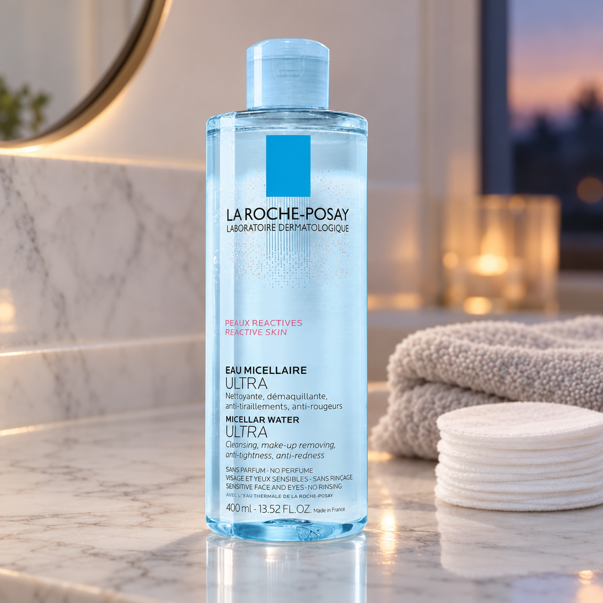 La Roche-Posay Micellar Water Ultra Reactive Skin 400 ml – atmosférická fotografie – MrRizz