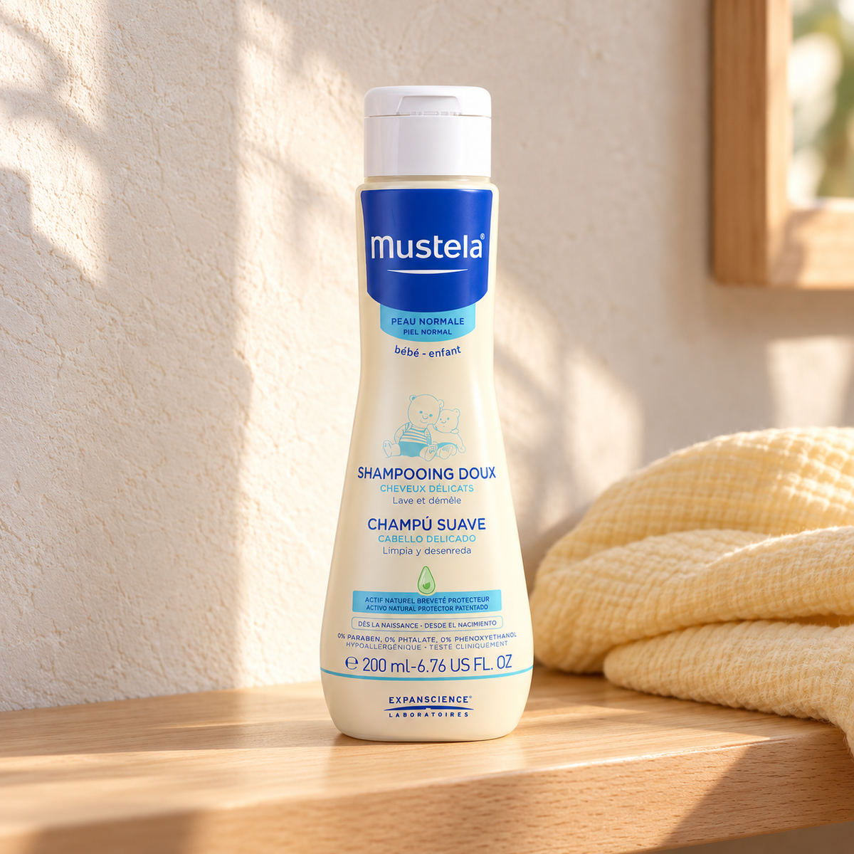 Mustela Bébé Gentle Shampoo 200 ml – atmosférická fotografie – MrRizz