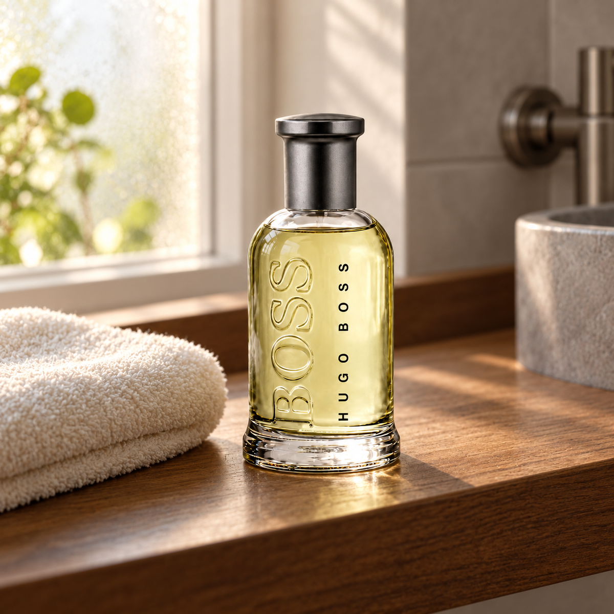 HUGO BOSS Boss Bottled 100 ml – atmosférická fotografie – MrRizz