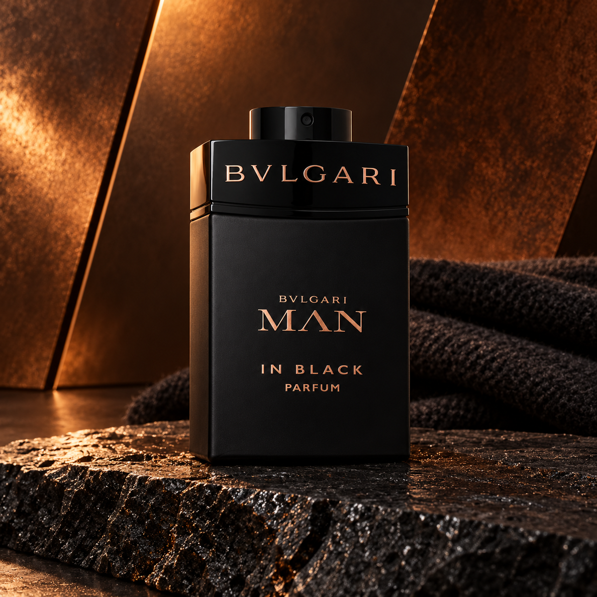 Bvlgari MAN In Black Parfém 100 ml – atmosférická fotografie – MrRizz