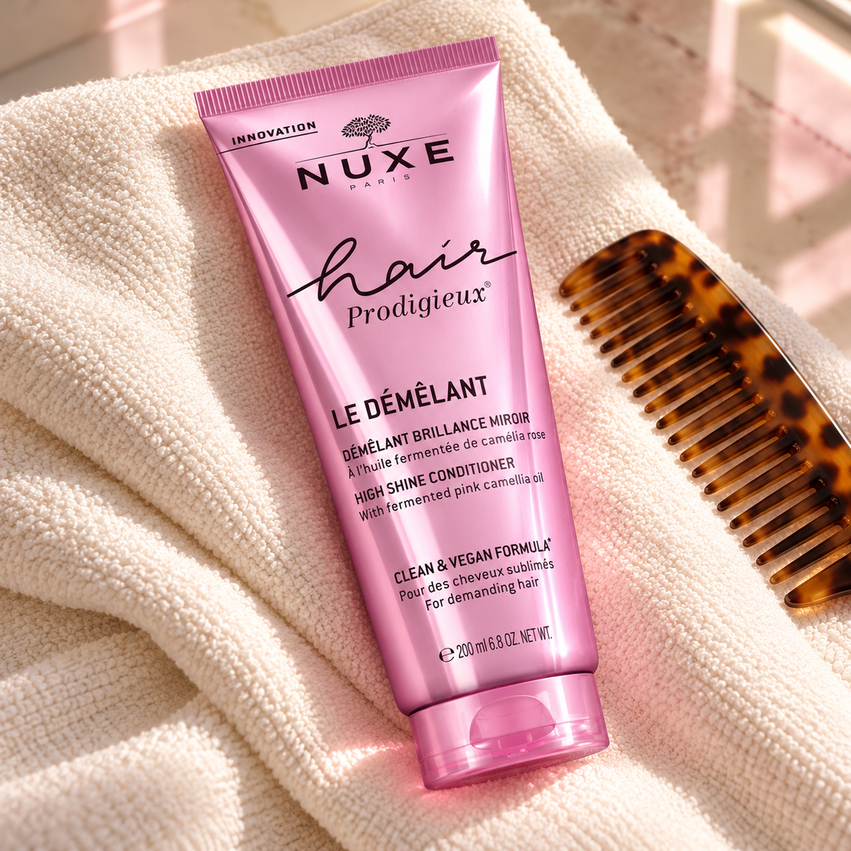 NUXE Hair Prodigieux High Shine Conditioner 200 ml – atmosférická fotografie – MrRizz