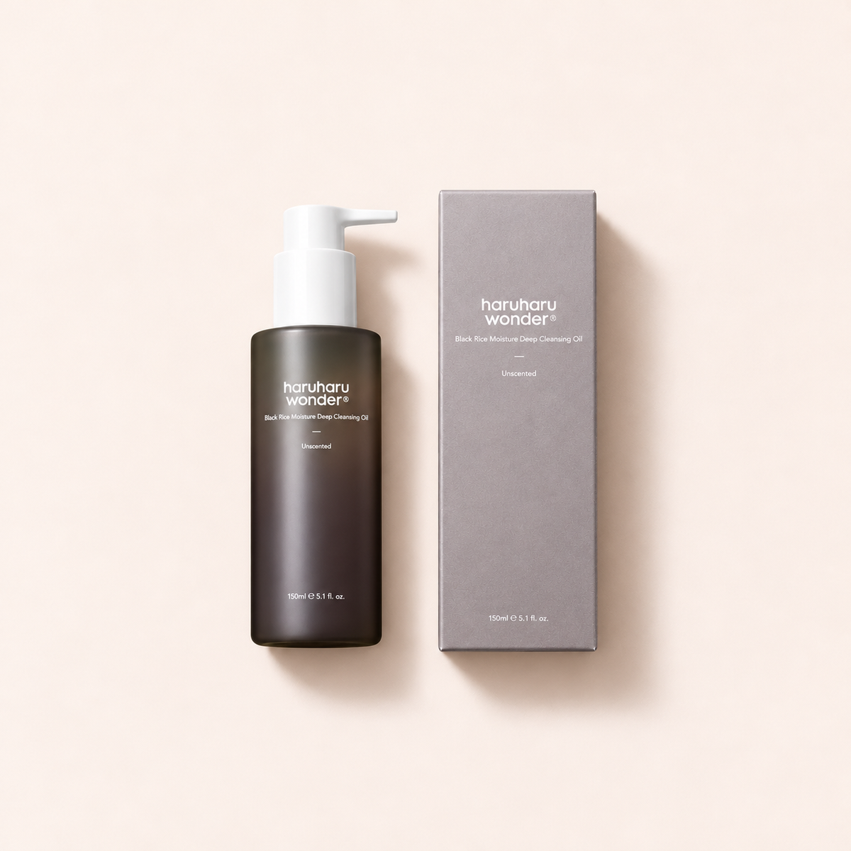 HaruHaru Wonder Black Rice Moisture Cleansing Oil 150 ml – výrobek s odpovídajícím obalem vleže – MrRizz