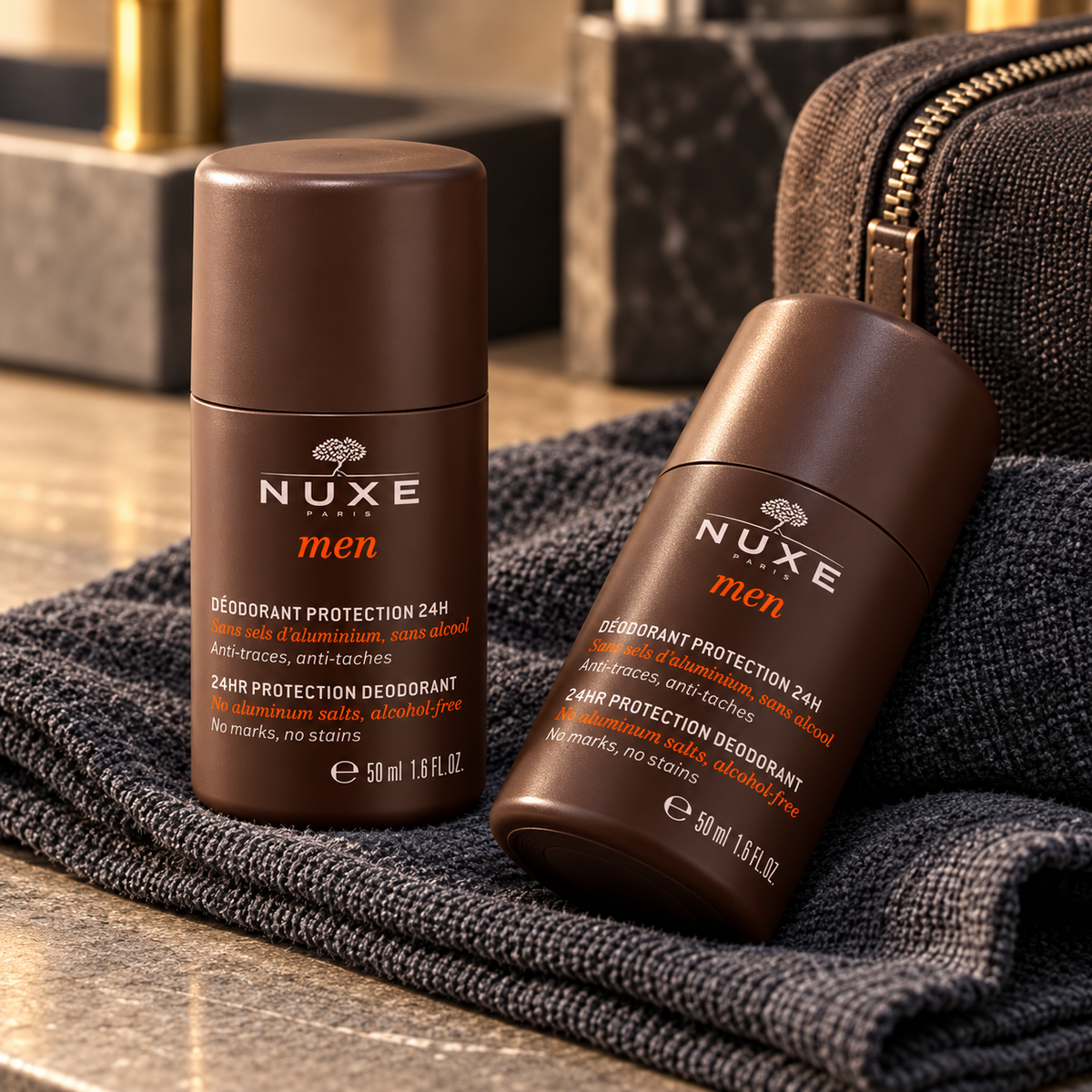 NUXE Men 24HR Protection Deodorant 2x50 ml – atmosférická fotografie – MrRizz