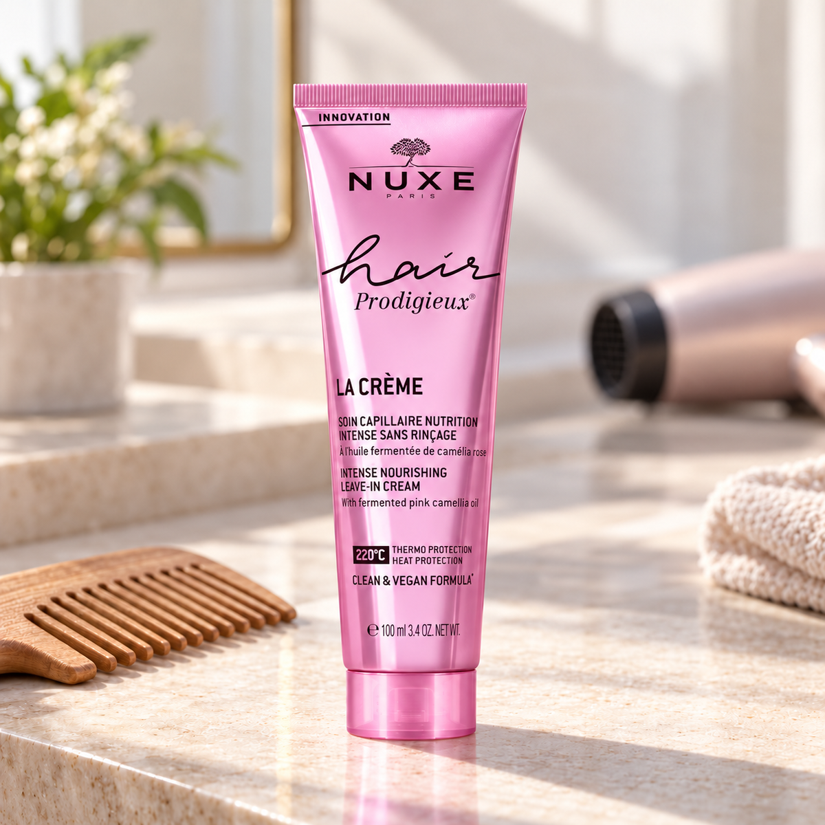 NUXE Hair Prodigieux Intense Nourishing Leave-In Cream 100 ml – atmosférická fotografie – MrRizz