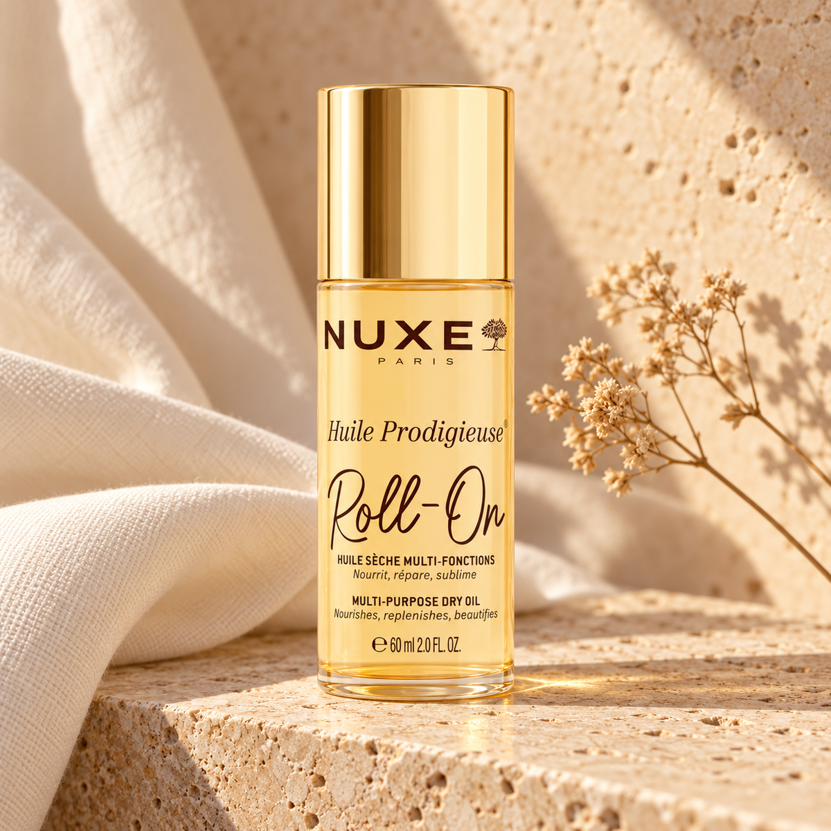 NUXE Huile Prodigieuse 60 ml – atmosférická fotografie – MrRizz